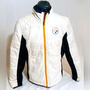 Pittsburgh Steelers NFL Brand Puffer Coat Jacket Women's Large